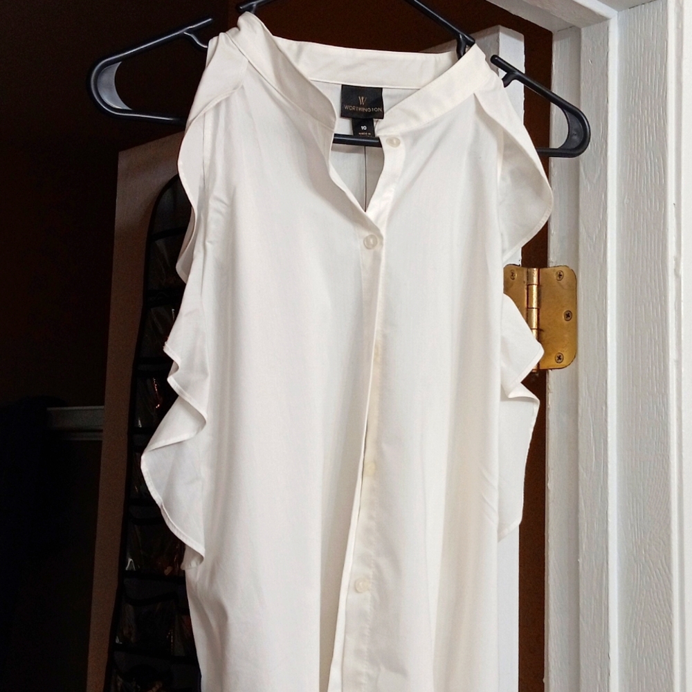 WORTHINGTON White belted dress NWT